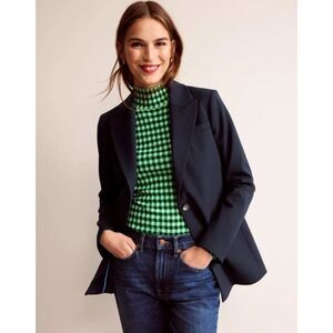 BODEN The Bloomsbury Wool Blazer Navy Size 10 Petite